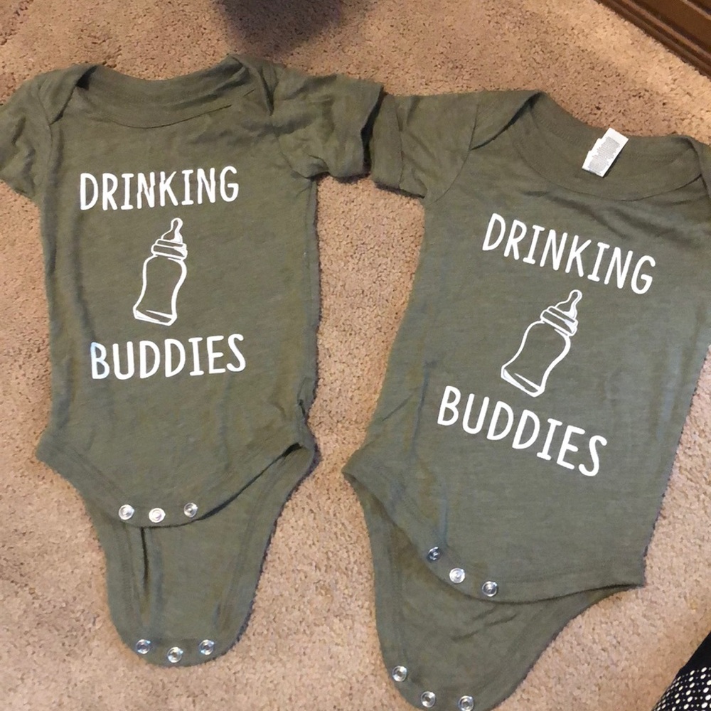 Drinking Buddies onsies 3-6 months